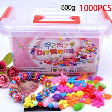 Load image into Gallery viewer, 1000Pcs DIY Handmade Beaded Toy with Storage Box Creative Girl Jewelry Bracelet Jewelry Making Toys Educational Children Gift