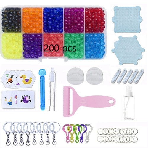 Fuse Beads Magic Water Creative Beads DIY set Pegboard Kit Craft