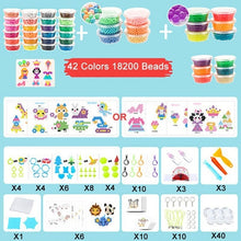 Load image into Gallery viewer, 42color 13200Pcs DIY Handmade Beads Toy 3D Puzzles Beados Magic Sticky Water Beads Educational Toys Bead for Kids Children Gift